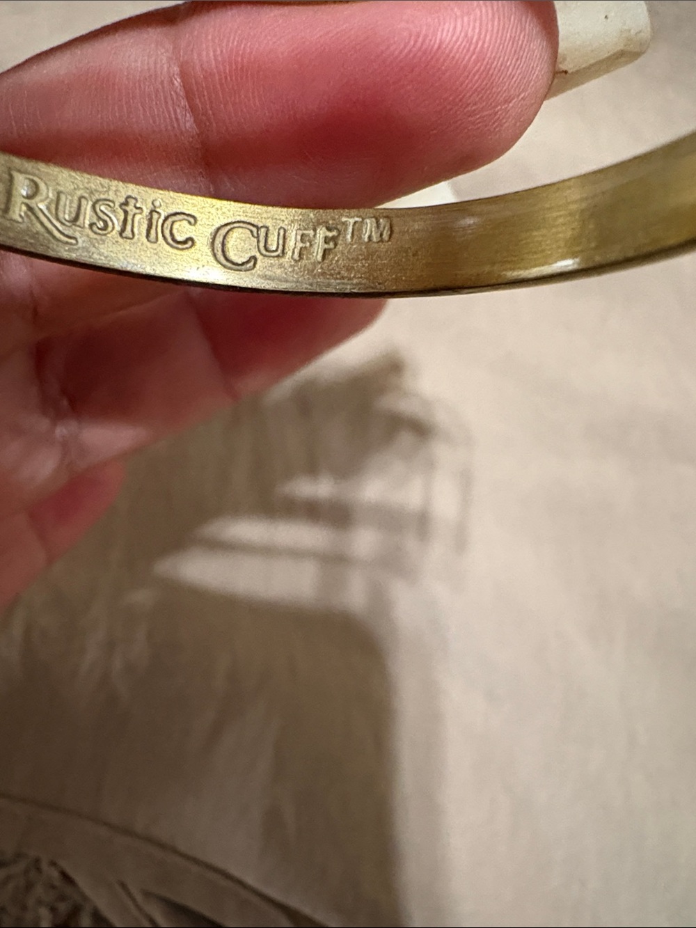 Rustic Cuff Gold-Tone Double Band Bracelet with Silver Druzy - Picture 2 of 7
